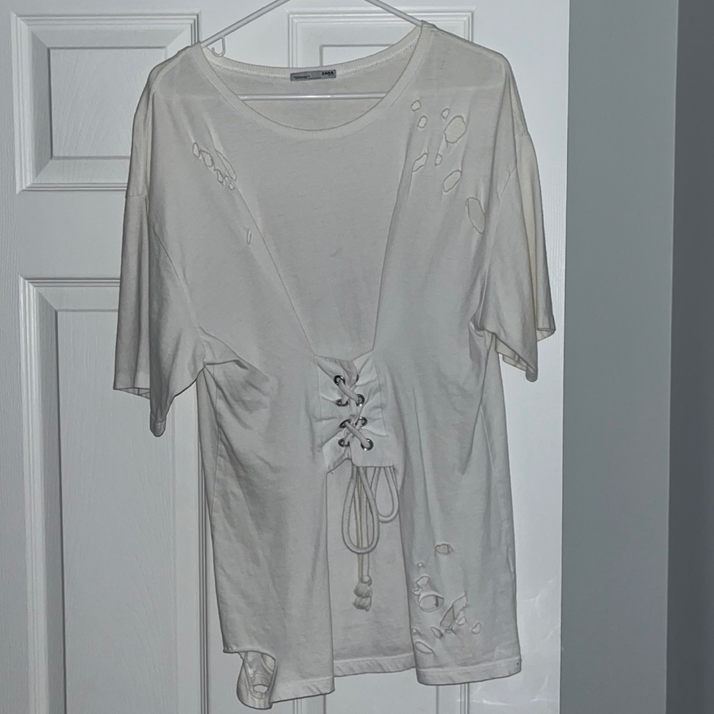 ZARA WHITE CORSET DRESS